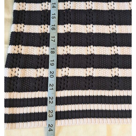 Talbots Women’s Large Johnny Collar Sweater Nautical Navy White Stripe - Picture 6 of 8